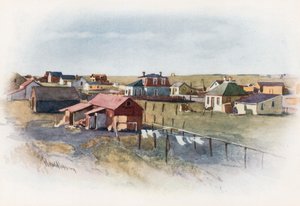 Egy préri város, Gleichen, Alberta alkotó: Harold Copping
