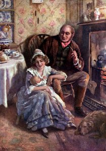 Charles Dickens "A tücsök a kandallón" alkotó: Harold Copping