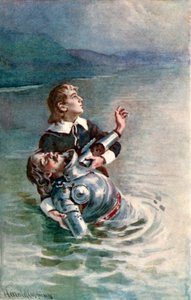 Átkelés a folyón alkotó: Harold Copping