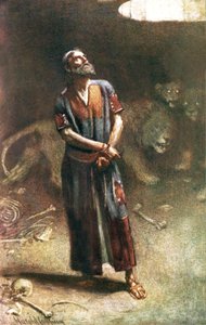 Daniel az Oroszlán barlangjában alkotó: Harold Copping