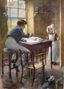 Dick Swiveller találkozik a márciusiassággal (színes litó) alkotó: Harold Copping