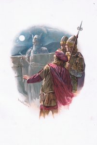 Szellem, illusztráció a Hamletből alkotó: Harold Copping
