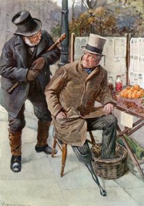 Mr. Boffin és Silas Wegg (színes litó) alkotó: Harold Copping