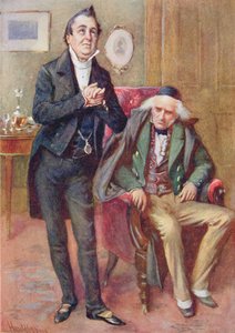 Pecksniff úr és az öreg Martin Chuzzlewit, illusztráció a Dickens karaktervázlataihoz, B.W. Matz alkotó: Harold Copping