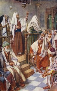 Újszövetség: Pál prédikál (színes litográfia) alkotó: Harold Copping