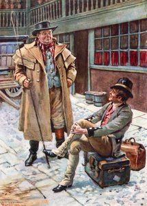 Sam Weller és az apja (színes litó) alkotó: Harold Copping