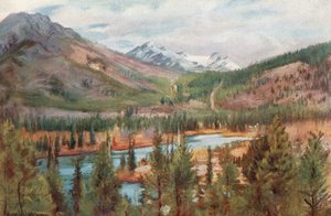 A Bow folyó Banffnál alkotó: Harold Copping