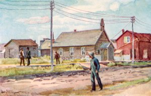 A gerendaház templom, Lloydminster alkotó: Harold Copping