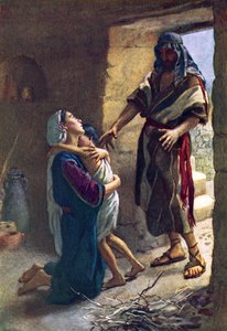 Sarepta özvegye (színes litó) alkotó: Harold Copping