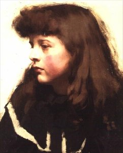 Egy lány portréja alkotó: Harold Harvey