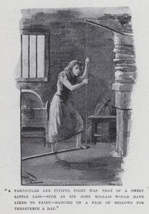 "Különleges és szánalmas látvány volt, amikor egy édes kis lány, amilyet Sir John Millais szeretett volna festeni, egy pár fújtatón táncol napi három pennyért" (f/w fotó)