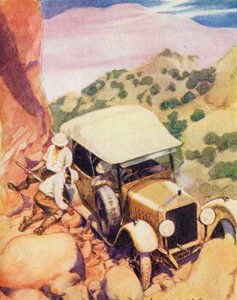 A vezetés nehézségei a trópusokon (színes litho)