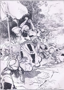 A Khalifa halála, illusztráció: Cassells History of England, 1900-as évek