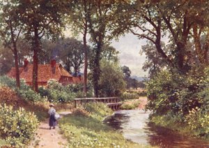 The Bourne, Chobham (színes litográfia) alkotó: Harold Sutton Palmer