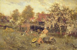 A Gyümölcsösben alkotó: Harold Waite