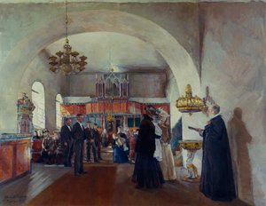 Keresztelő a Stange templomban