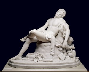 Az 1864-ből készült alvó faun, faragott c. 1870. alkotó: Harriet Goodhue Hosmer