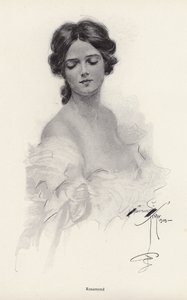 Egy Rosamond nevű nő portréja (litho) alkotó: Harrison Fisher