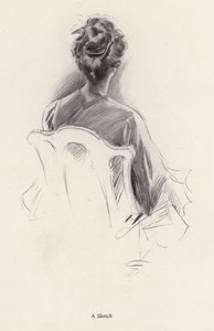 Hátulnézeti női portré (litho) alkotó: Harrison Fisher