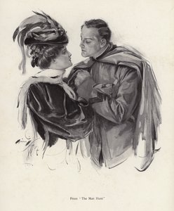 Jelenet a The Man Hunt című filmből (litho) alkotó: Harrison Fisher