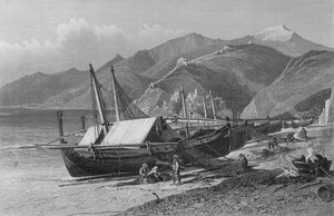 Ventimiglia a párkányi úton (metszet) alkotó: Harry (after) Fenn