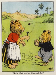 "Felemelte a csészét és a labdát" (színes litó) alkotó: Harry B Neilson