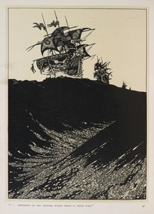 A Ballad of the Captains. "... drumming up the channel,  haling prizes in their wake" alkotó: Harry Clarke