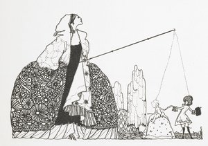 A woman as a puppet-master. alkotó: Harry Clarke