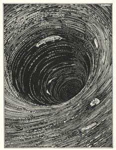 Edgar Allan Poe: Ereszkedés a Maelstromba (litográfia) alkotó: Harry Clarke