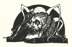 Edgar Allan Poe: Tervezési motívum (litográfia) alkotó: Harry Clarke