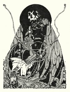 Edgar Allan Poe: End Piece (litográfia) alkotó: Harry Clarke