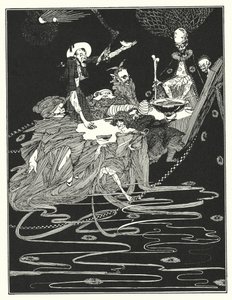 Edgar Allan Poe: Pesti király (litográfia) alkotó: Harry Clarke