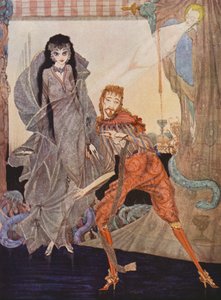 Edgar Allan Poe: Ligeia (színes litográfia) alkotó: Harry Clarke