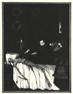 Edgar Allan Poe: A hosszúkás doboz (litográfia) alkotó: Harry Clarke