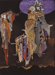 Edgard Allan Poe: The Colloquy of Monos and Una (színes litográfia) alkotó: Harry Clarke