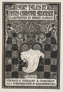 Illusztrált címlap, szimbólumokkal és négyzetekkel. alkotó: Harry Clarke