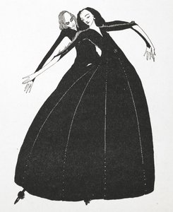 Illusztráció a történethez, „a nevetséges kívánságok”. alkotó: Harry Clarke