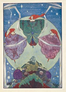 Az Elf Hill. Ködből és holdfényből szőtt kendőkkel táncoltak. alkotó: Harry Clarke