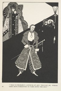 A szerencse galócai. "Ez valószínűleg egy Művészeti Múzeum", gondolta, "ahol elfelejtették leszedni a táblát". alkotó: Harry Clarke