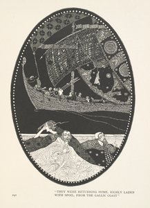 A mocsári király lánya. Gazdag zsákmányolással tértek haza a Gall-partról. alkotó: Harry Clarke
