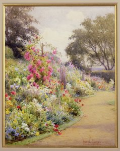 Egy lágyszárú szegély (akvarell papíron) alkotó: Harry E. James