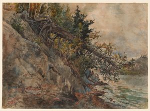 Memphremagog-tó, kb. 1880-as évek. alkotó: Harry Fenn