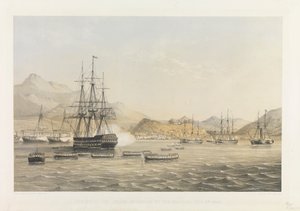 Chusan szigetének elfoglalása a britek által 1840. július 5. alkotó: Harry Francis Darell