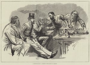 Egy nehéz pont, egy vázlat az alsóházban alkotó: Harry Furniss