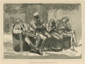 Szentivánéji álom: Vázlat egy londoni parkban (metszet) alkotó: Harry Furniss