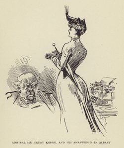 Sir Henry Keppel tengernagy és amanuensise Albanyban alkotó: Harry Furniss