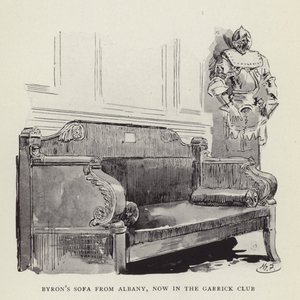Byrons kanapé Albanyból, most a Garrick Clubban alkotó: Harry Furniss