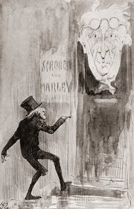 Illusztráció a karácsonyi énekhez Charles Dickens karácsonyi könyveiből
