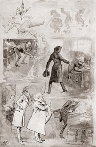 Illusztráció a karácsonyi énekhez Charles Dickens karácsonyi könyveiből alkotó: Harry Furniss
