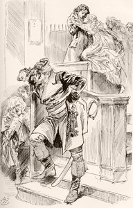 Illusztráció Charles Dickens meséje két városról című regényéhez alkotó: Harry Furniss